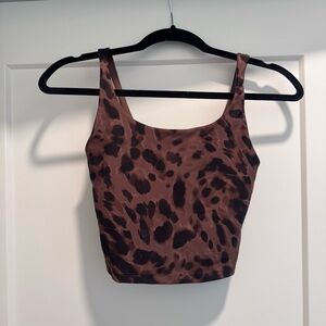 Old Navy Brown Leopard Print Crop Top